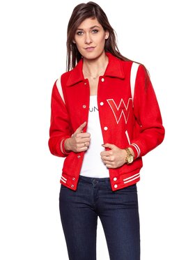Wrangler Wrangler Kurtka damska BOMBER JACKET Biały Regular Fit
