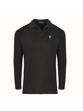 Palmar Palmar Polo Longsleeve Polo Shirt Czarny Active Fit
