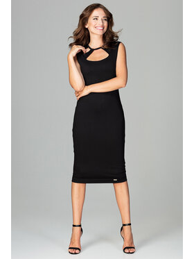 Lenitif Lenitif Sukienka K475 Czarny Regular Fit