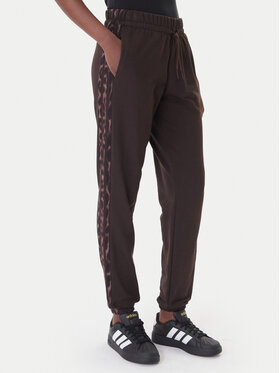 adidas adidas Долнище анцуг Seasonal Essentials Leopard Print KA4720 Кафяв Regular Fit