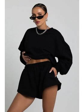 Chiara Wear Chiara Wear Szorty materiałowe Szorty dresowe - Czarny Regular Fit