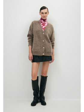 BIZUU BIZUU Kardigan EMBY MOHER SWEATER Hnědá Standard Fit
