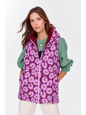 NAOKO NAOKO Bezrękawnik 0 Bordowy Regular Fit