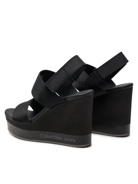 Calvin Klein Jeans Sandale Wedge Sandal Webbing In Mr YW0YW01360 Crna