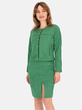 Perso Perso Kurtka przejściowa BLE241085F Zielony Regular Fit