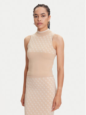 Guess Guess Пуловер W3YR26 Z37K0 Бежов Slim Fit