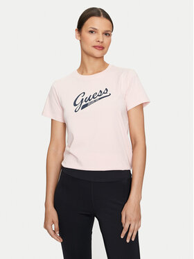 Guess Jeans Guess Jeans Póló W4YI13 J1314 Rózsaszín Regular Fit