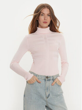 Morgan Morgan Krekls ar augstu apkakli 132-MENTOS.M Rozā Slim Fit