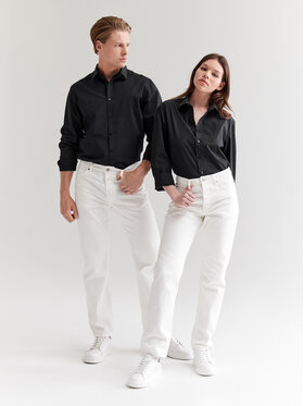 Americanos Americanos Πουκάμισο Unisex Memphis Μαύρο Relaxed Fit