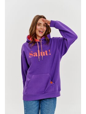 NAOKO NAOKO Mikina French Goodbye Fialová Regular Fit