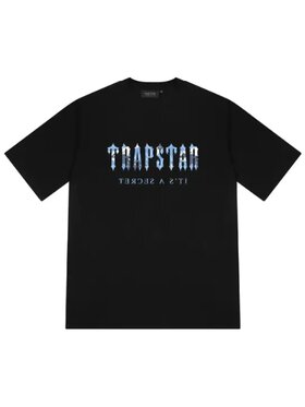 Trapstar Trapstar T-Shirt Decoded Tee – Black/Blue Camo Czarny Oversize