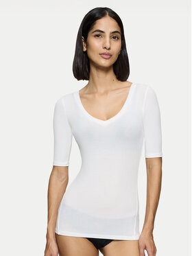 Triumph Triumph Cămașă pijama Beauty Layers 10222610 Écru Slim Fit