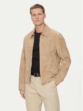 BOSS BOSS Geacă de piele H-Malbano5 50528014 Bej Regular Fit