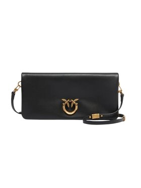 PINKO PINKO Poszetka Pochette a tracolla media Love Bag Click Soft Horizontal in pelle Czarny