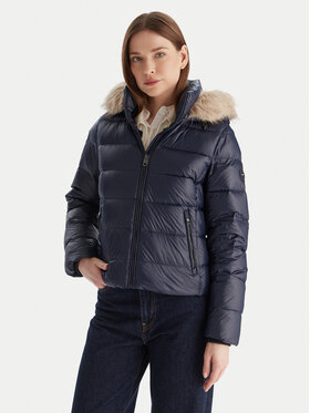 Tommy Hilfiger Tommy Hilfiger Daunenjacke WW0WW47354 Dunkelblau Slim Fit