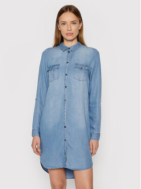 Vero Moda Vero Moda Дънкова рокля Silla 10184172 Син Regular Fit