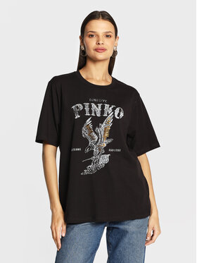 Pinko Pinko T-Shirt Locatelli 4 1G18BG Y2UL Czarny Relaxed Fit