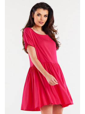 Awama Awama Sukienka letnia A517 Fioletowy Basic Fit