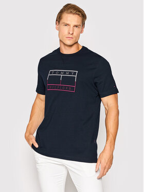 Tommy Hilfiger Tommy Hilfiger T-Shirt MW0MW25763 Granatowy Regular Fit