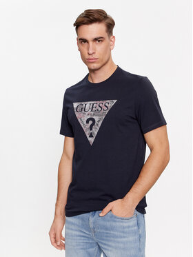 Guess Guess Tricou M4RI29 J1314 Albastru Slim Fit