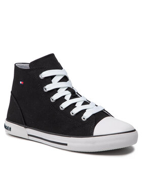 Tommy Hilfiger Tommy Hilfiger Sneakers aus Stoff Higt Top Lace-Up Sneaker T3X4-32209-0890 S Schwarz