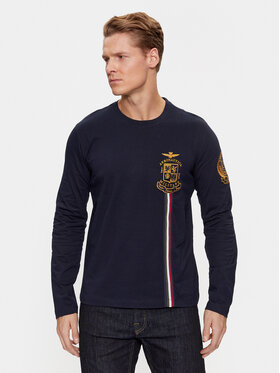 Aeronautica Militare Aeronautica Militare Longsleeve 232TS2186J592 Dunkelblau Regular Fit