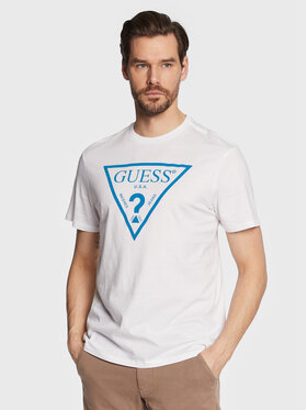 Guess Guess T-Shirt Reflective Logo M3GI44 K9RM1 Λευκό Slim Fit