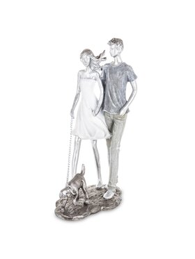 MIAhome MIAhome Figurka PARA - spacer z psem Kolorowy
