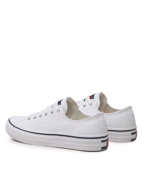 Tommy Jeans Tenis Superge Skate Canvas Ess EM0EM01175 Bela