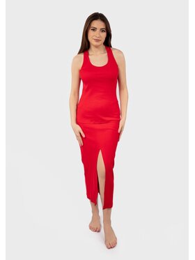DKaren Sport DKaren Sport Komplet bluzka i spódnica DK-K-P1 Czerwony Slim Fit