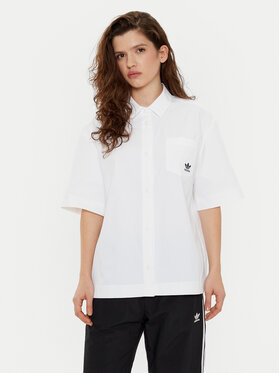 adidas adidas Πουκάμισο Essentials Ripstop JD1504 Λευκό Loose Fit