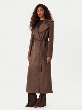 Bardot Bardot Trenčkot Kira Vegan Suede 57053JB4 Rjava Regular Fit