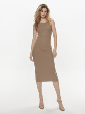 Brave Soul Brave Soul Rochie de vară LDRJ-624TANYA Bej Straight Fit