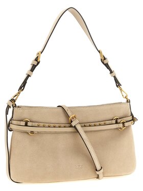 PINKO PINKO Torebka Beige Cowhide Shoulder Beżowy