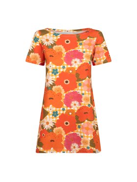 Moi Mili Moi Mili Sukienka codzienna Picnic with flowers/yellow vishy Kolorowy Basic Fit