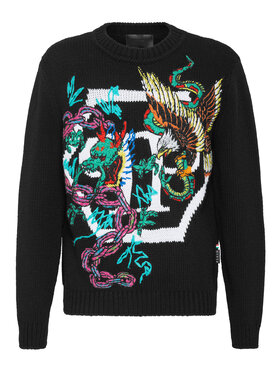 PHILIPP PLEIN PHILIPP PLEIN S dlouhým rukávem 3687 Černá Regular Fit