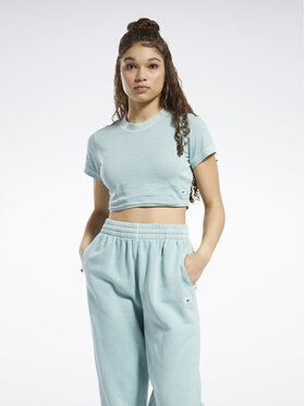 Reebok Reebok T-Shirt Classics Natural Dye Cropped Fitted T-Shirt HK4968 Šedá