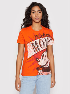 Desigual Desigual T-Shirt DISNEY Mickey Boom 22SWTK99 Pomarańczowy Regular Fit