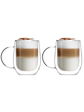 Vialli Design Vialli Design Komplet szklanek KOMPLET 2-SZKLANEK Z PODW.ŚC.300ML AMO 8616 Przezroczysty