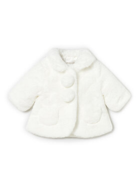 Mayoral Mayoral Pelzmantel 2402 Écru Regular Fit