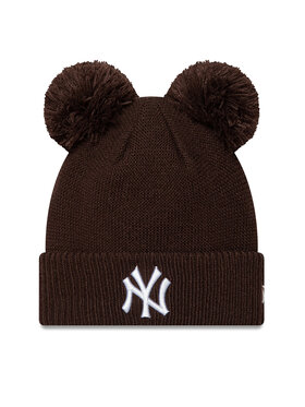 New Era Kapa New York Yankees Double Pom Knit Beanie 60580773 Rjava