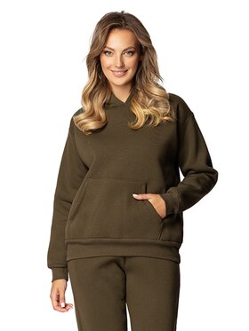 DKaren Sport DKaren Sport Bluza DK-K-B9 Khaki Classic Fit