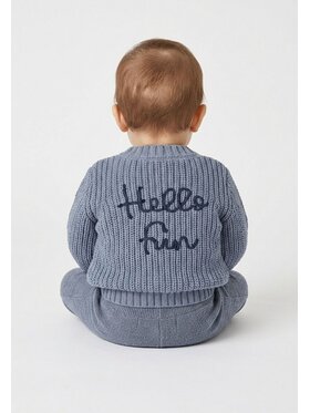 minoti minoti Kardigan 31BABYKNIT2 Niebieski Regular Fit