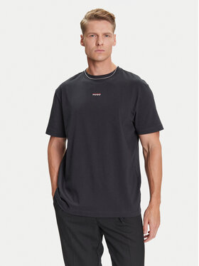 HUGO HUGO T-Shirt Split Logo 50544185 Czarny Relaxed Fit