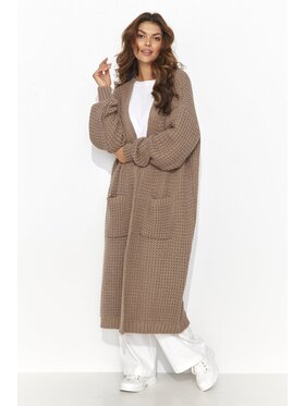 Makadamia Makadamia Sweter S176 Brązowy Loose Fit