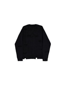 Alpha Industries Alpha Industries Bluza Distressed Logo Sweatshirt Czarny Loose Fit