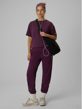 4F 4F Spodnie dresowe basic Fioletowy Regular Fit