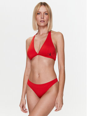 Calvin Klein Swimwear Gornji Del Bikini Halterneck KW0KW01973 Rdeča