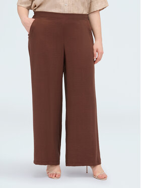 Fiorella Rubino Fiorella Rubino Pantaloni di tessuto P083L002505N022 Marrone Flared Fit