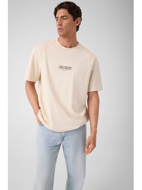 Guess Guess T-Shirt 183565 Beżowy Classic Fit